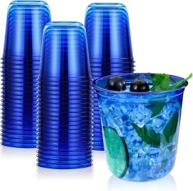 50 Pcs Blue Plastic Cups