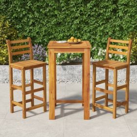 Garden Bar Set Natural wood Solid acacia wood Medium Durable