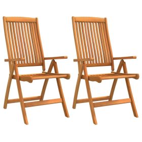 Garden Chair Set of 2 Natural Eucalyptus