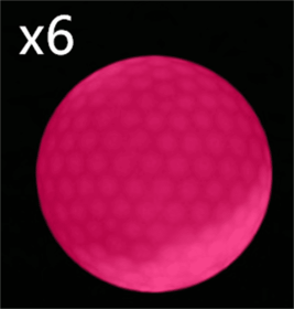 Led Golf Ball Flashing Ball Golf Supplies (Option: 6PCS Pink)