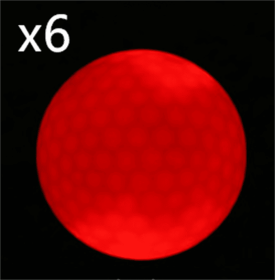Led Golf Ball Flashing Ball Golf Supplies (Option: 6PCS Red)