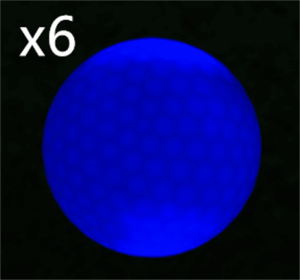 Led Golf Ball Flashing Ball Golf Supplies (Option: 6PCS Blue)