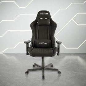 Techni Sport TS-F44 Fabric Ergonomic High Back Racer Style PC Gaming Chair, Black (Color: as Pic)