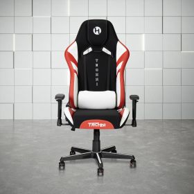 Techni Sport TSF72 Echo Gaming Chair - Black with Red & White (Color: as Pic)